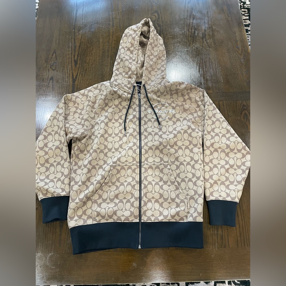 Designer Coach Signature Zip-up Jacket Unisex